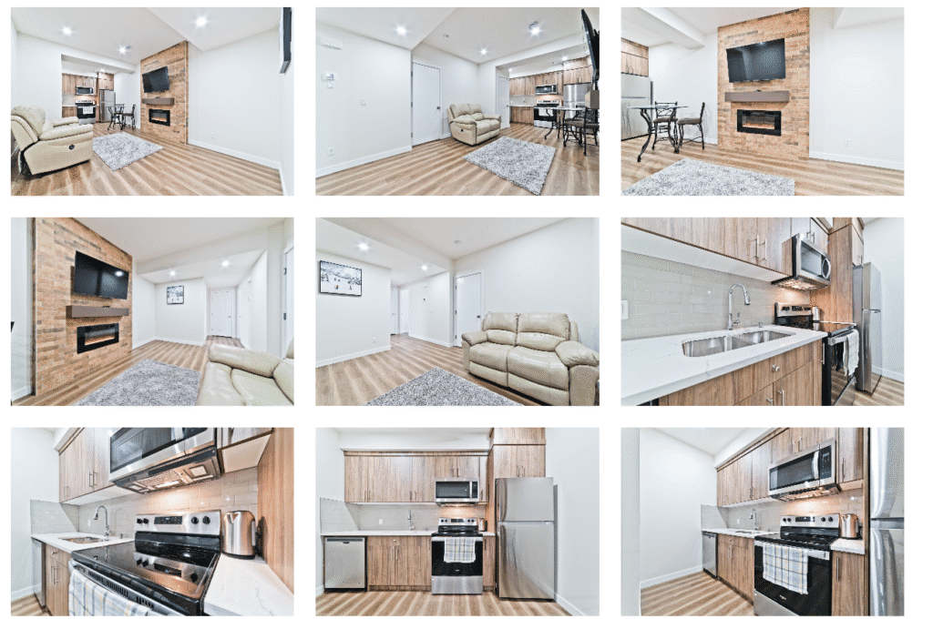 A collage of various home designs including modern homes and eco-friendly constructions in Calgary